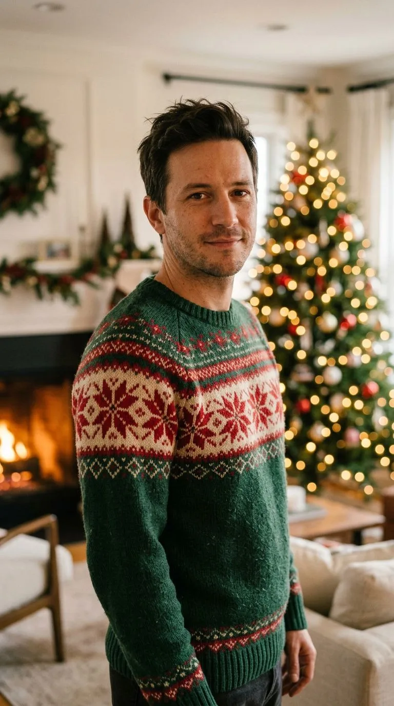 AI Christmas Costume: turn your photo festive — Cozy sweater · 1K